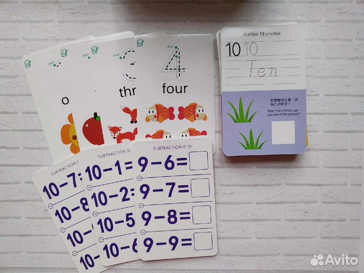 Карточки многоразовые на английском языке