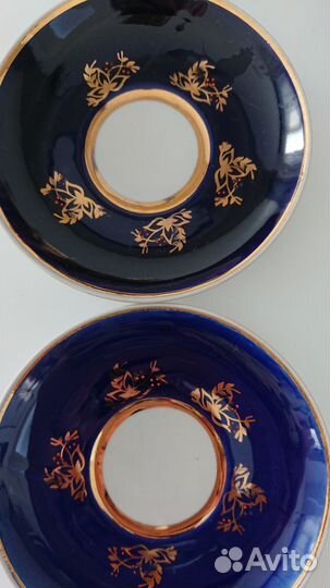 Кобальтовый чайный сервиз завода Довбыш СССР