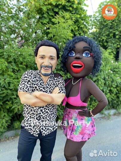 Ростовые куклы Стас Михайлов, Пирожков, Мулатка