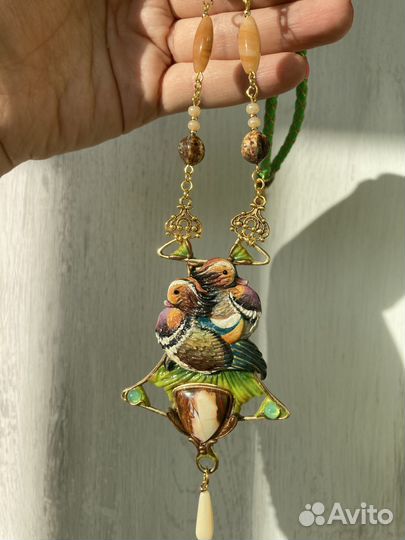 Колье чокер «Мандарины»с яшмой Пикассо