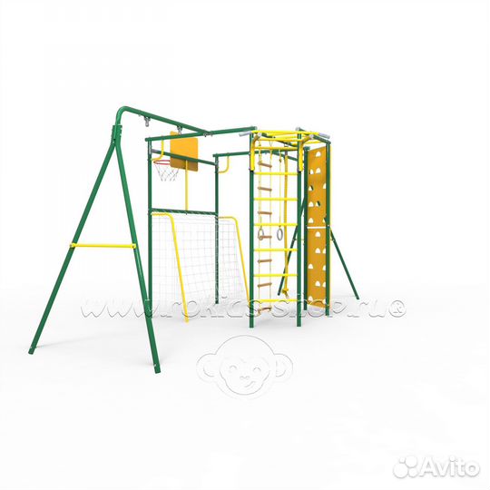 Уличный детский комплекс Атлет-Т с двумя качелями