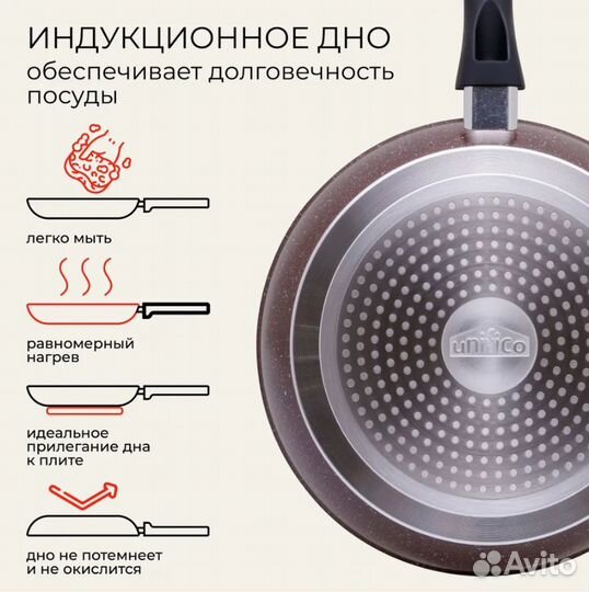 Сковорода с крышкой 28 см новая