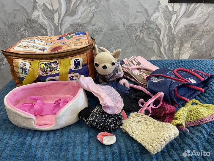 Мягкая игрушка собака chi chi love + одежда