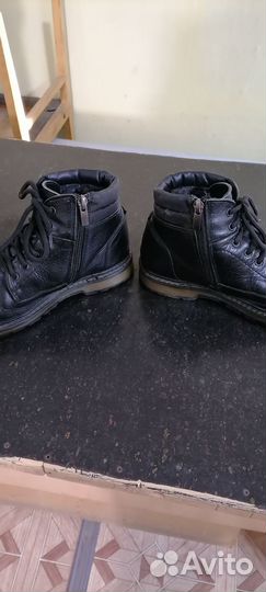Кожаные зимние ботинки на мальчика