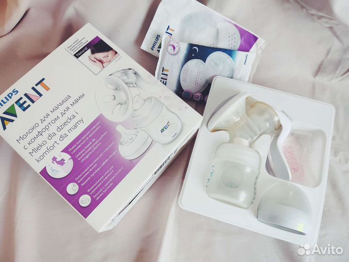 Молокоотсос avent ручной бутылочка