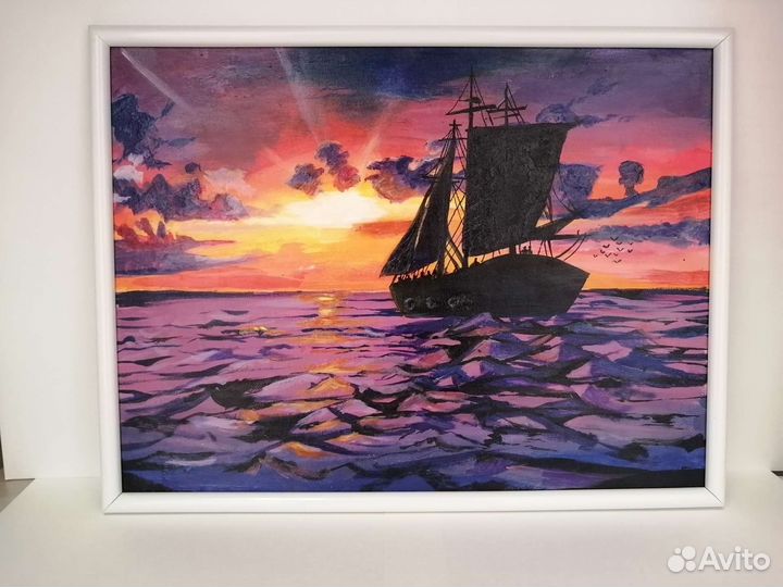 Пейзаж акрилом 30х40