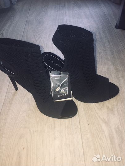 Ботильоны открытые zara