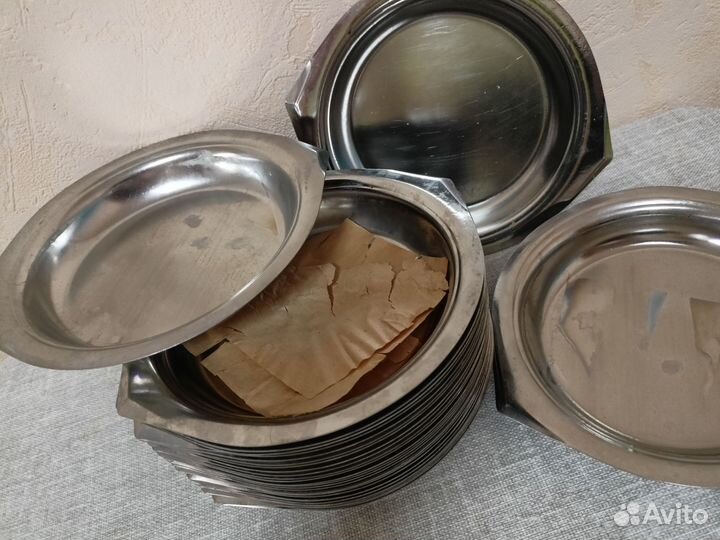 Тарелка нержавейка для вторых блюд СССР