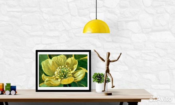 Картина маслом Желтый цветок