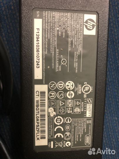 Блок питания для ноутбука hp