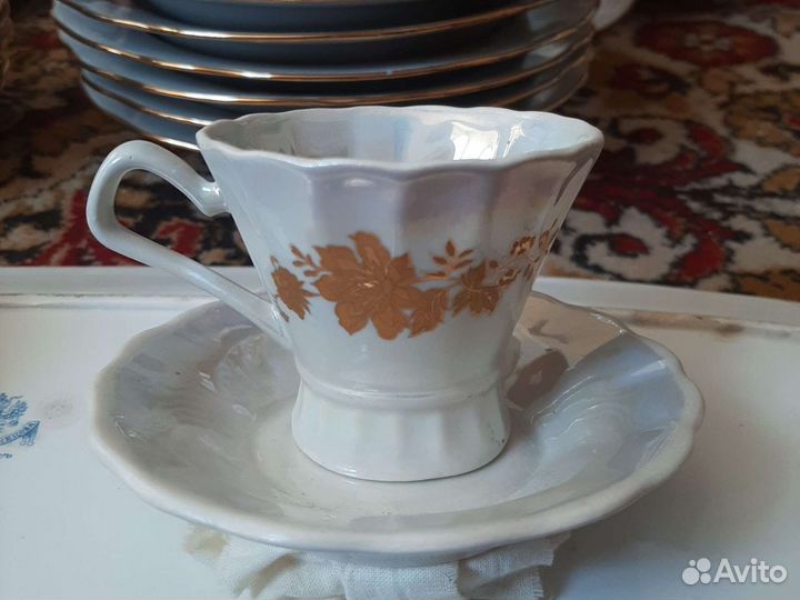 Посуда ссср, блюдо винтаж, чашки, графин, рюмки