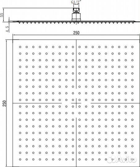 Верхний душ RGW Shower Panels SP-82-25 B 21148225