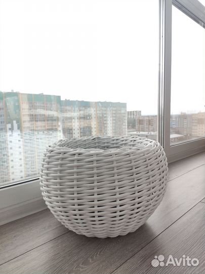 Корзина Кашпо Горшок для цветов из ротанга