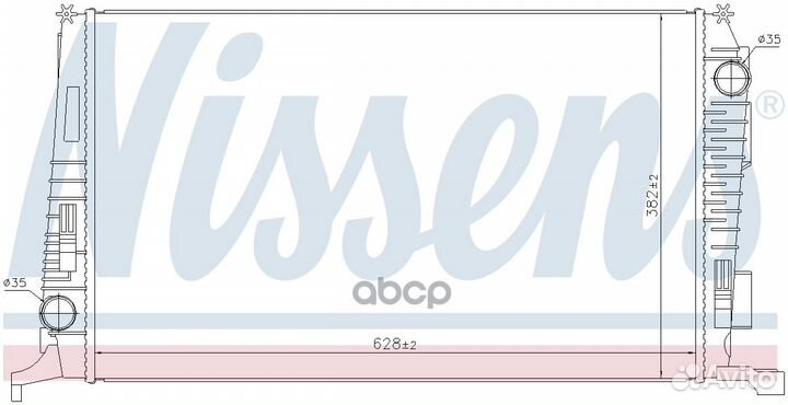 Радиатор dacia duster 1.5D 10- 637614 Nissens