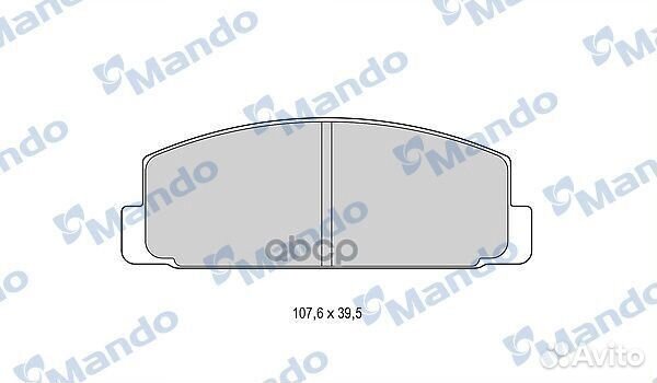 Колодки тормозные дисковые зад MBF015627 Mando