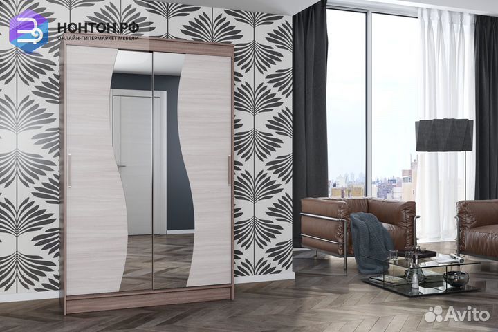 Шкаф-купе Элегант 6 ясень шимо темный / ясень шимо