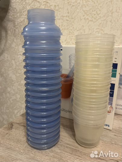 15 контейнеров для хранения молока Avent 180 мл