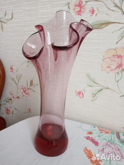 Марганцевое стекло. Ваза СССР