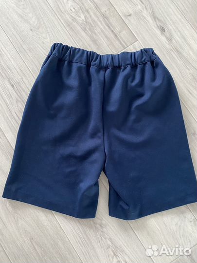 Шорты школьные 128 button blue