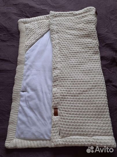 Конверт вязаный на выписку новорождённого