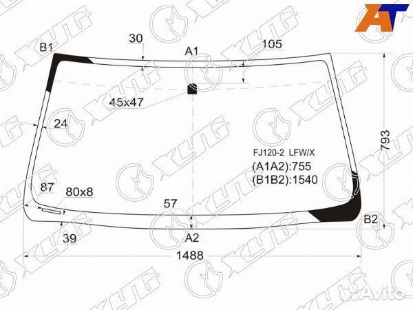 Стекло лобовое lexus GX470