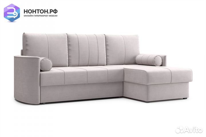 Диван угловой дельфин Колибри бежевый