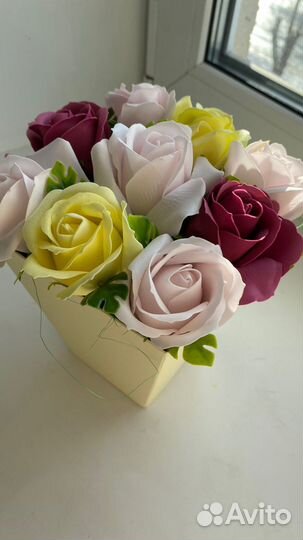 Подарок для девушек и женщин мыльные розы