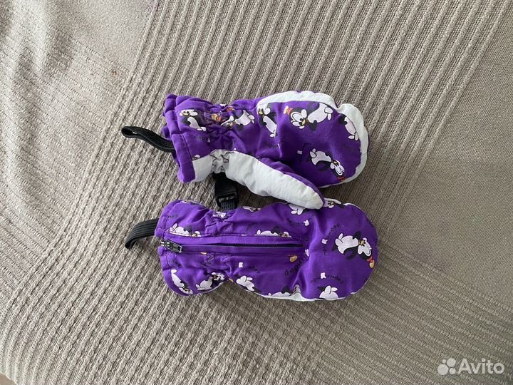 Варежки зимние детские на 1 - 1,5 года