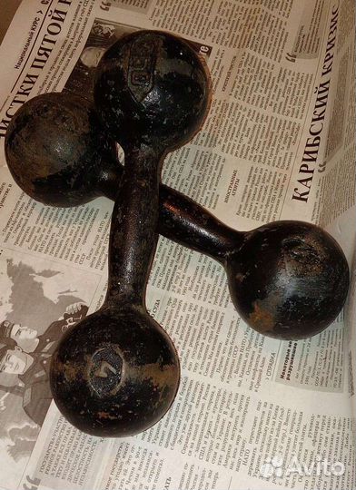 Гантели СССР б/у 4 кг, 2шт