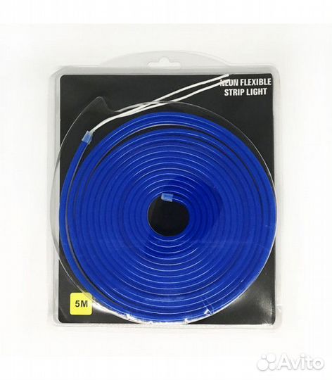 Неоновая лента, 6*12 мм, IP67, Синяя