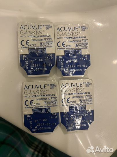 Лизны Акувью оптич. D -7 (минус семь)