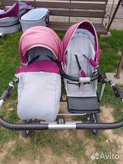 Коляска для двойни,погодок mikado 2в 1