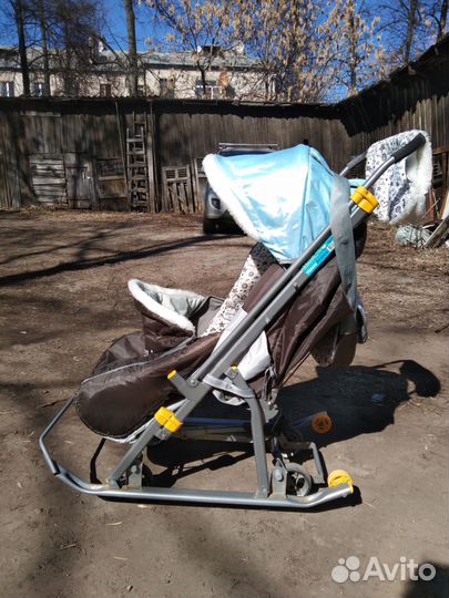 Детские санки коляска ника
