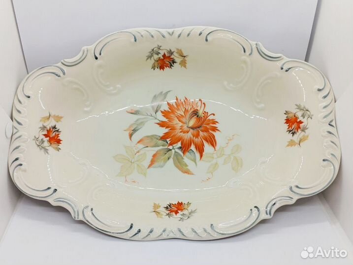 Антикварное блюдо-ладья. Германия