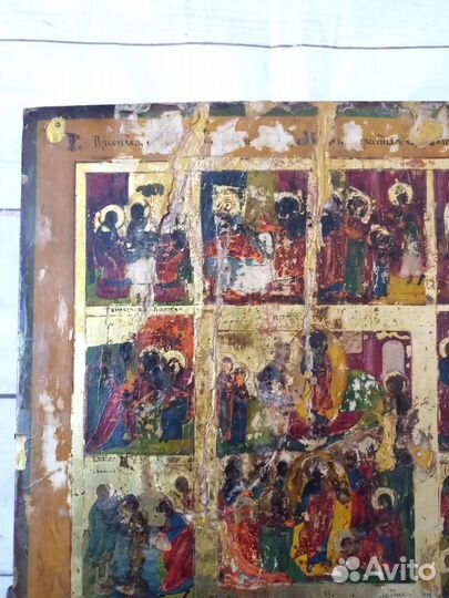 Икона Старинная Праздники