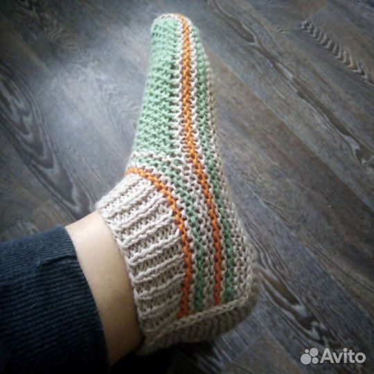 Носки вязаные. Размер универсальный. Тянутся