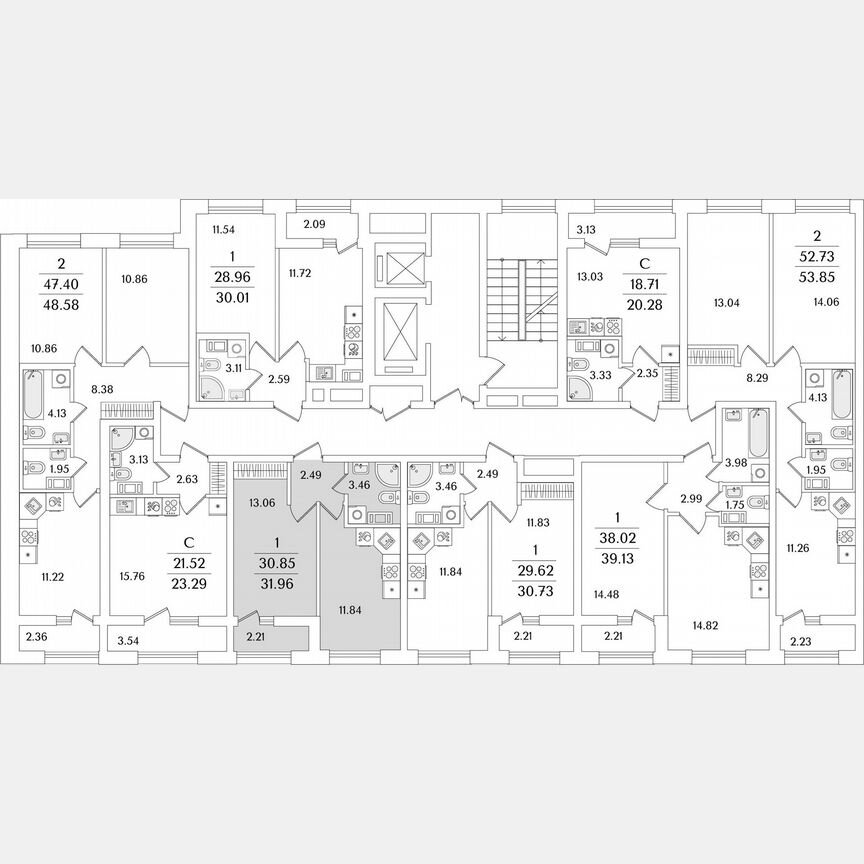 1-к. квартира, 32 м², 13/13 эт.