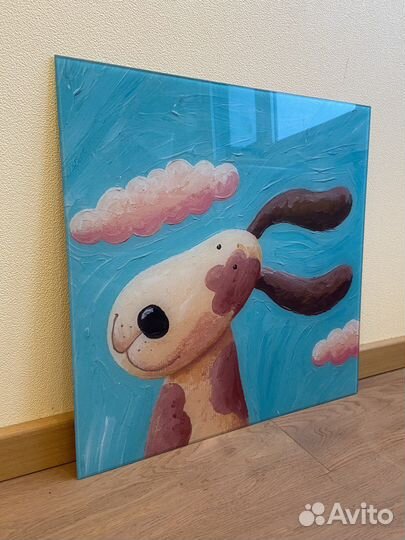 Картина на стекле «Навстречу ветру», 48х48 см