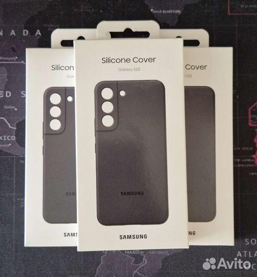 Чехол Samsung Silicone Cover S22 черный (EF-PS901)