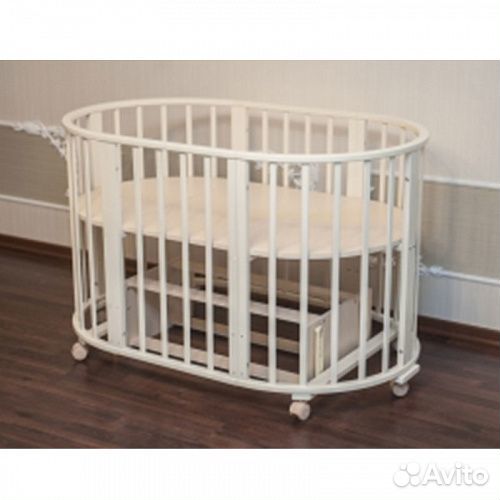Детская кроватка трансформер круглая