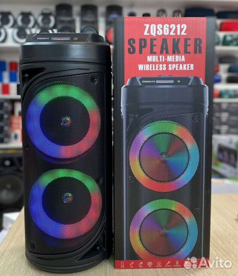Колонка ZQS – 6212 с LED подсветкой и микрофоном