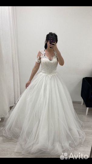 Свадебное платье 42 44 пышное