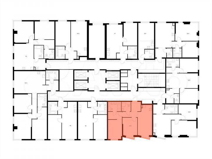 2-к. квартира, 57,7 м², 25/32 эт.