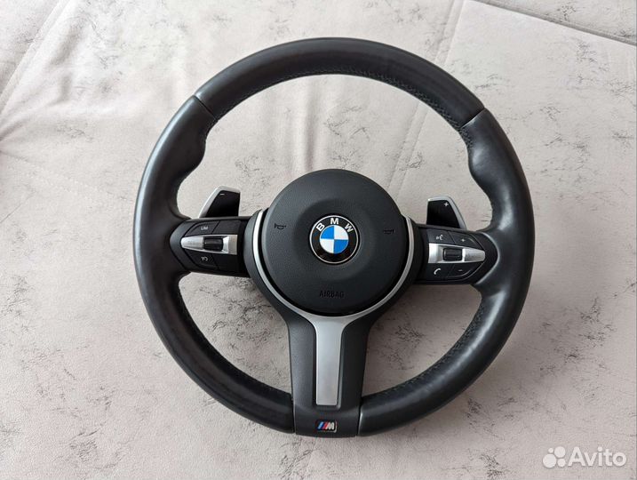 Руль M Sport BMW лепестки + подогрев