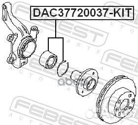 Подшипник ступицы, комплект DAC37720037-KIT Febest