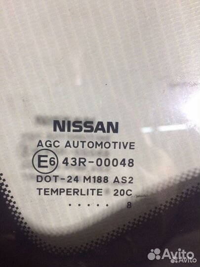 Стекло левое Nissan Qashqai 2006-2010