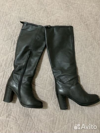 Сапоги кожаные женские