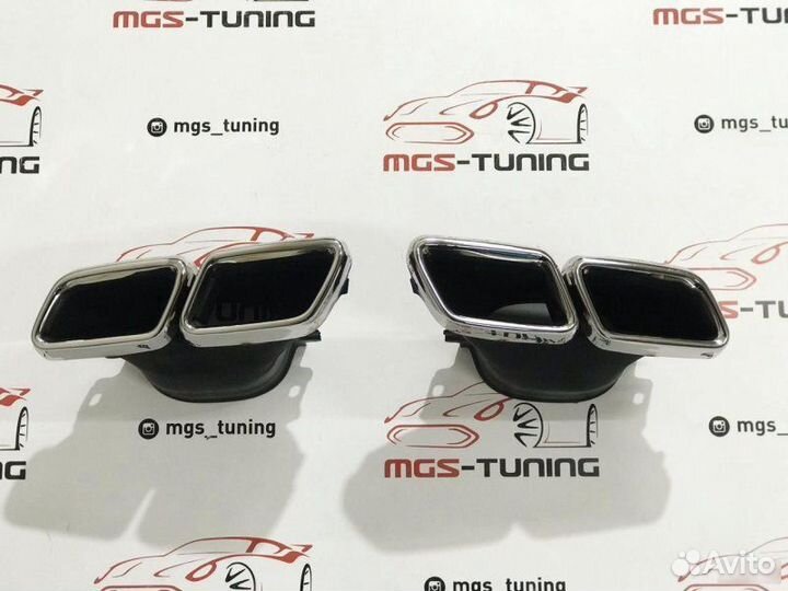 Насадки на выхлоп Mercedes E-class w213 E63 Chrome