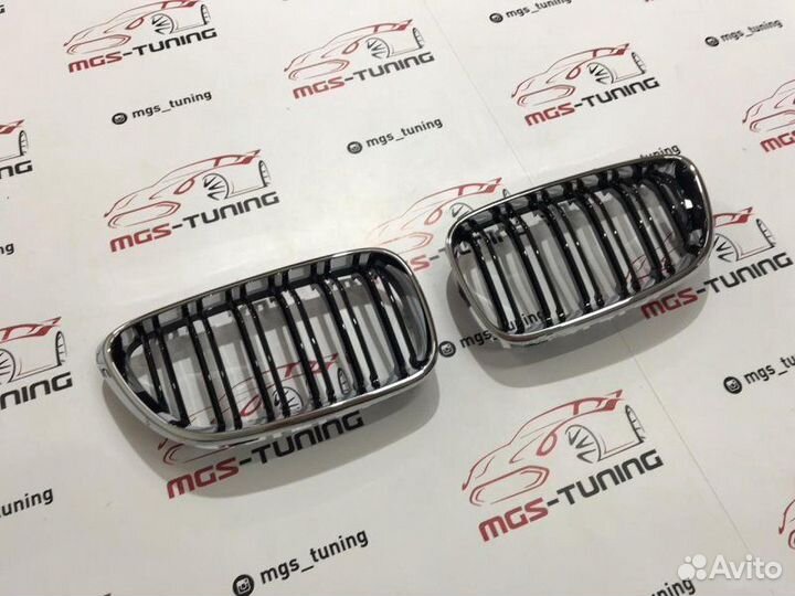 Решетка BMW 2 Series f22 13+ Черный глянец + хром