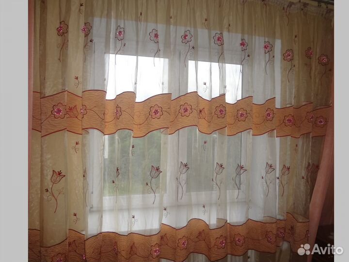 Тюль для комнаты, 4 комплекта, цена разная